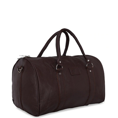 Unisex Brown Solid Medium Duffle Travel Luggage Bag