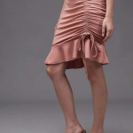 Women Mauve Knee Length Pencil Skirt