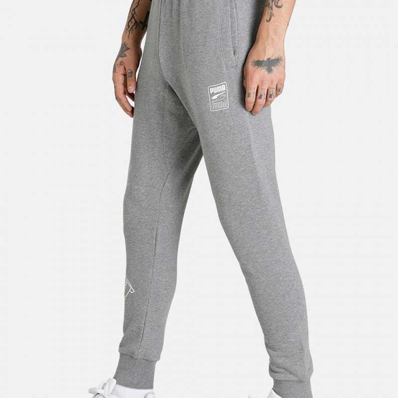 Men Grey Rebel Bold Knitted Track Pants