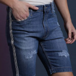 Men Blue Washed Denim Outdoor Denim Shorts