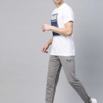 Men Grey Solid Mercedes Track Pants